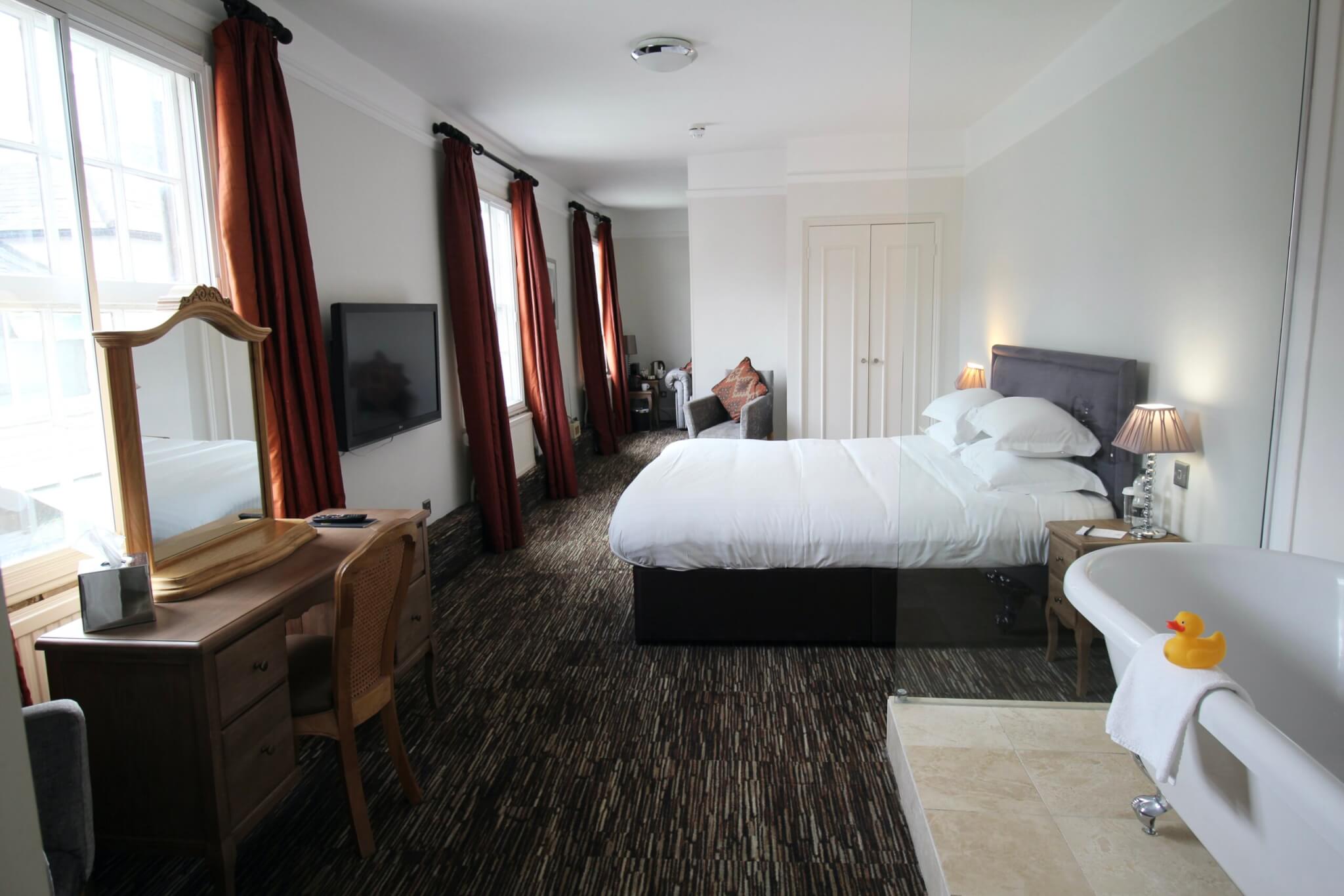 Saracens Head Hotel Deluxe Suite Bedroom scaled